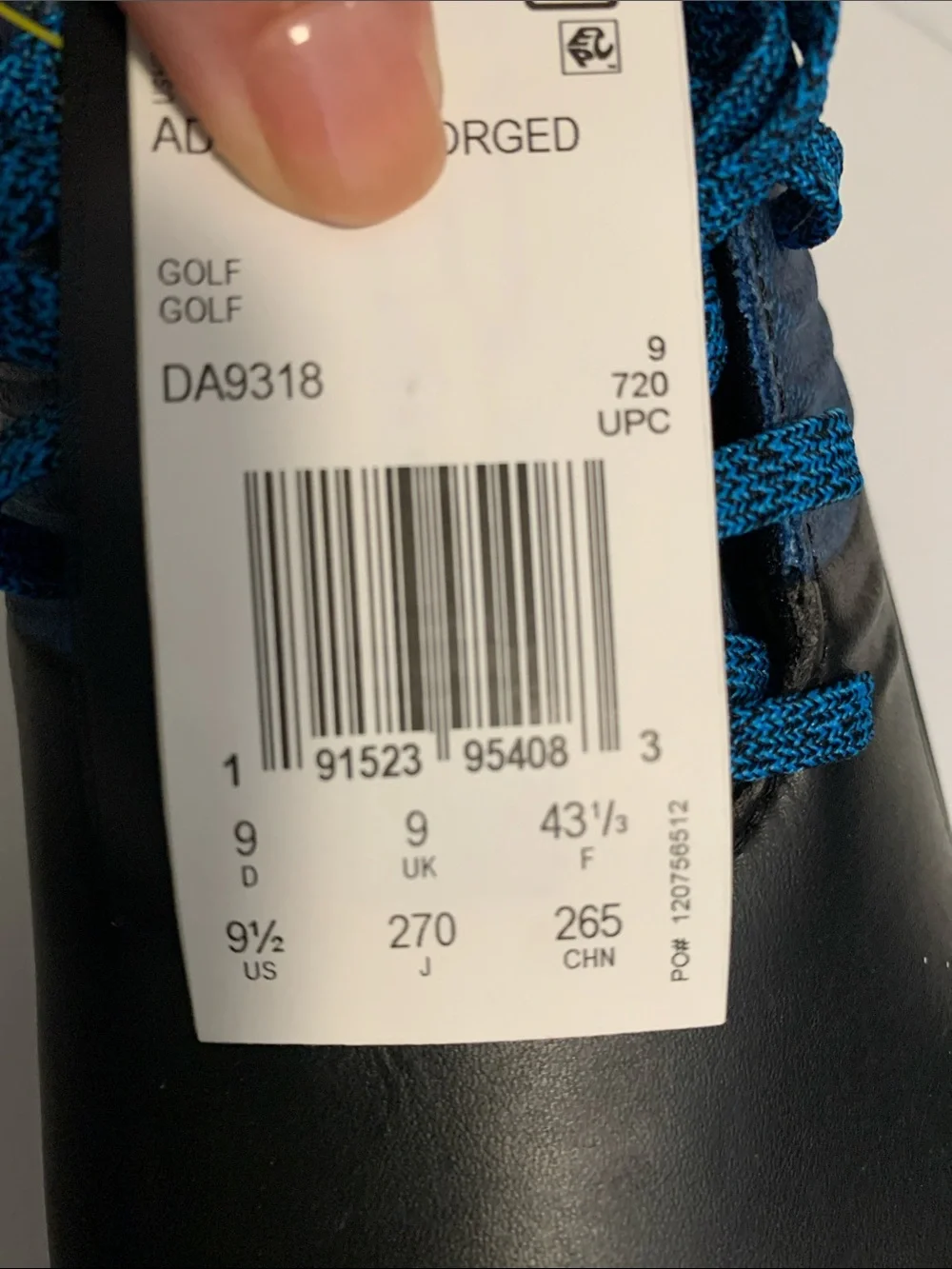 adidas Men's Black, Blue & White Golf Shoes